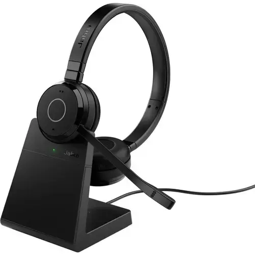 Casti Call Center Jabra Evolve 65 TE MS Stereo, Bluetooth, USB-A, cu suport de incarcare (Negru)