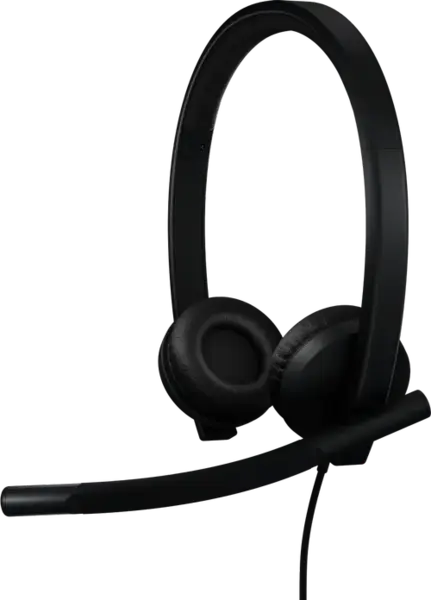 Casti Call Center Logitech Business Headset H570e Teams Version, Stereo, USB-A, Microfon (Negru)