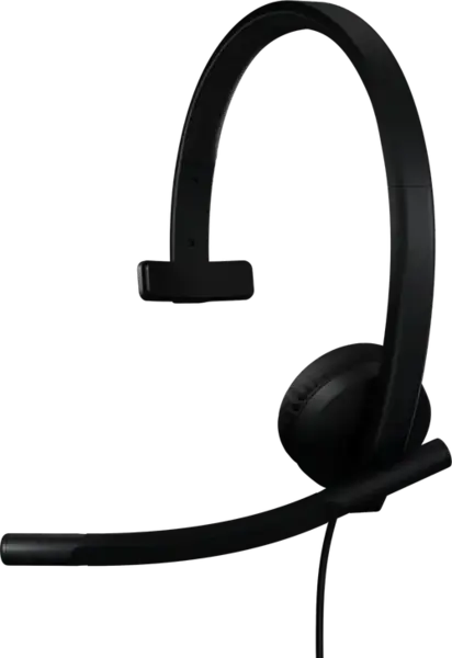 Casti Call Center Logitech H570e Teams Mono, USB-C, Microfon (Negru)