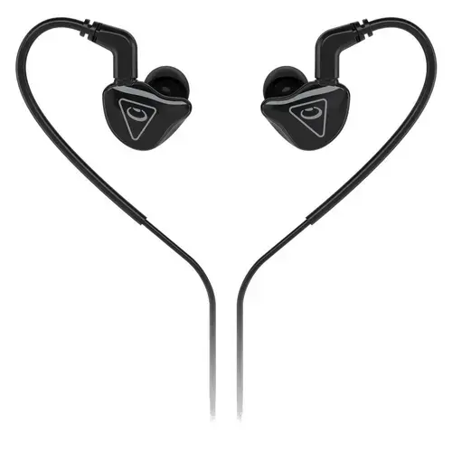 Casti cu fir Behringer, 1.5 m, Conector MMCX, Negru