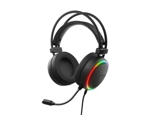 Casti cu fir Genesis Neon 613 G2, Jack 3.5 mm, iluminare RGB, Negru