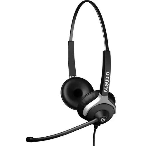 Casti cu fir Gequdio WA9026, Pentru Call Center, Jack 3.5 mm (Negru)