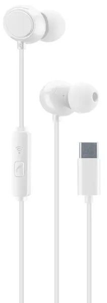 Căști cu microfon Cellularline - Cloud, alb