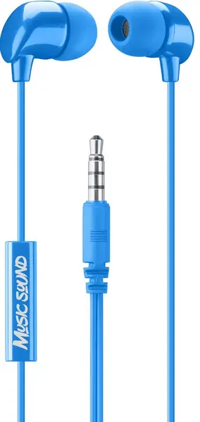 Căști cu microfon Cellularline - Music Sound 3.5 mm, albastru
