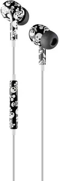 Căști cu microfon Cellularline - Music Sound Sculls, alb/negru