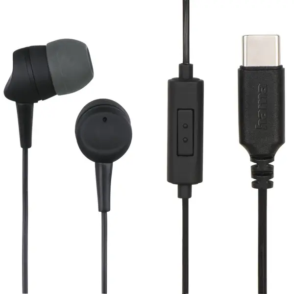 Căști cu microfon Hama - Sea II, 1.2 m, negru