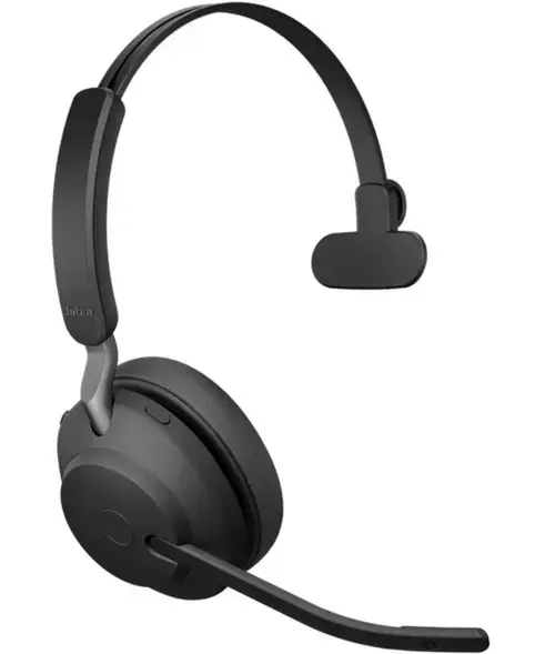 Casti cu microfon Jabra Evolve2 65 MS Mono, USB, Stand (Negru)
