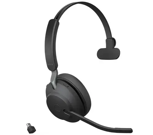 Casti cu microfon Jabra Evolve2 65 UC Mono, Bluetooth, USB Type-C, fara statie de incarcare (Negru)