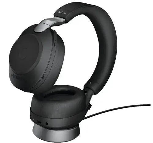 Casti cu microfon Jabra Evolve2 85 UC Stereo, USB Type-C, Stand (Negru)