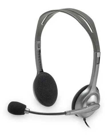 Căști cu microfon Logitech - H110, gri