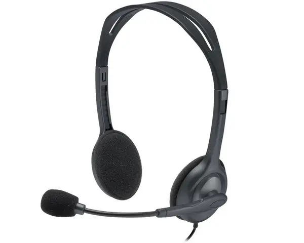 Casti cu microfon Logitech H111, jack 3.5mm, lungime cablu 2.35m, sensibilitate casti 100dB +/-3dB, impedanta 32 ohm, negru