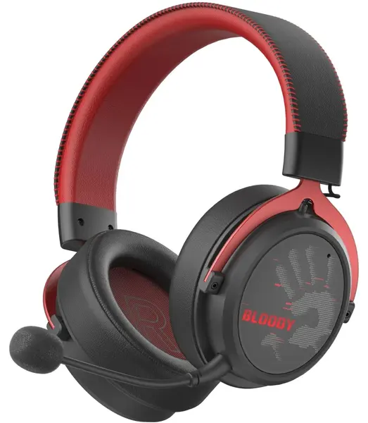 Căști de gaming A4tech - Bloody MR590, wireless, roșii/negri