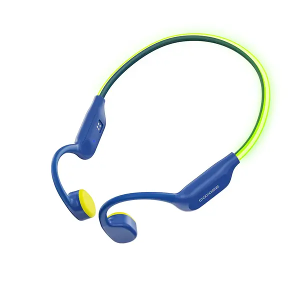 Casti DOOGEE BoneBeat Swim Ray, Albastru, Bone Conduction, Bluetooth, Waterproof IPX8, Memorie MP3, Autonomie pana la 8h