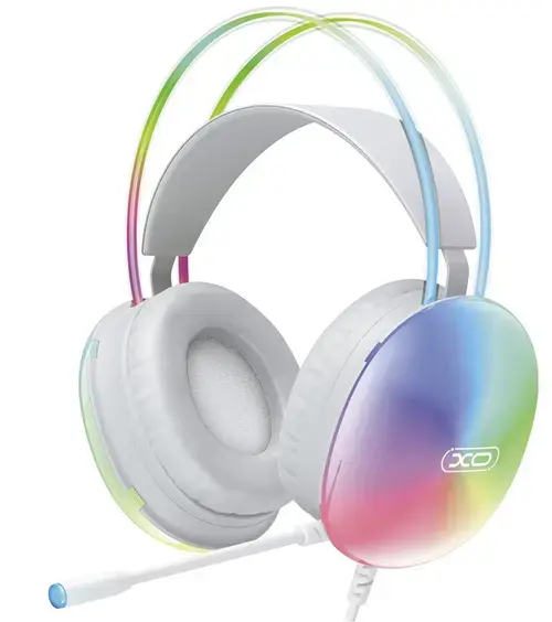 Casti Gaming 3.5mm XO Design GE11, RGB, Albe