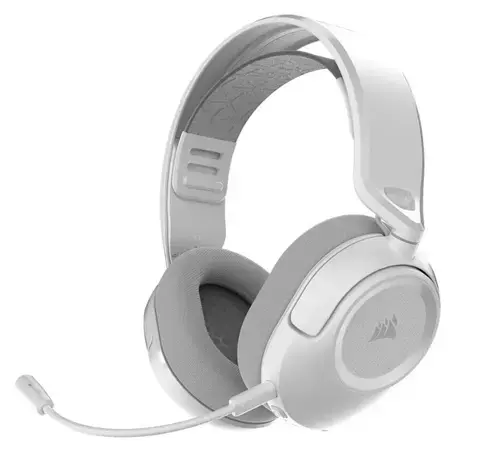 Casti Gaming Corsair HS35 Stereo V3, Wireless 2.4GHz/Bluetooth/Wired, compatibile PC, Mac, PlayStation, Xbox, Nintendo, 50mm, Microfon omnidirectional (Alb)