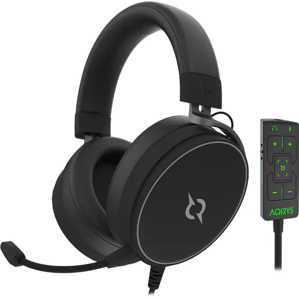 Casti gaming cu fir Aqirys Sagitta, Negre