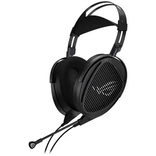 Casti Gaming cu fir ASUS ROG KITHARA, Planar Magnetic Driver HIFIMAN 100mm, Microfon MEMS, 2 seturi de Pad-uri: Velour / Leatherette, Jack 3.5mm / 6.3mm / 4.4mm, PC, Mac, PS 4/5, Nintendo Switch, Xbox One, Android, iOS (Negru)