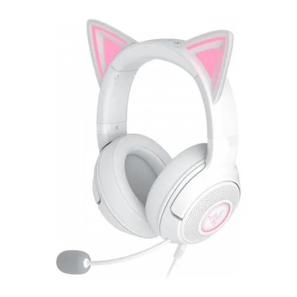 Casti gaming cu fir Razer Kraken Kitty V2, USB-A, Razer Chroma RGB, Alb