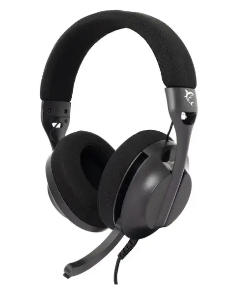 Casti Gaming cu fir White Shark PARROT Over-Ear, Stereo, 40mm Driver, Microfon, Control Volum pe Casca, Cablu 1.8m, Compatibil PC, PS4/5, Xbox si MAC, Interfata 3.5mm Jack, adaptor 2 x 3.5mm Jack inclus (Negru)