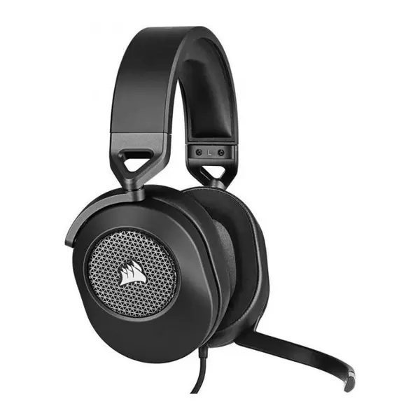 Casti gaming cu microfon Corsair HS65, Surround, Dobly Audio 7.1 Sound ID, conector USB & 3.5mm, Negru Carbon