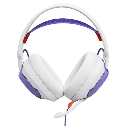 Casti gaming JBL Quantum 250, cu fir, microfon, over-ear, Jack 3.5mm, Alb/Mov