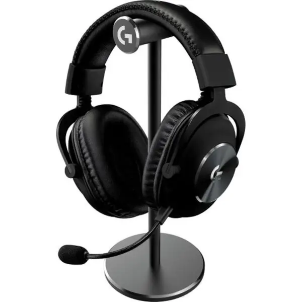 Casti Gaming Logitech G Pro X , Microfon Blue Voice, Negru + Stand casti