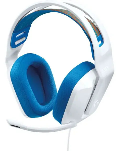 Casti Gaming Logitech G335, Multiplatforma, Jack 3.5mm (Alb)