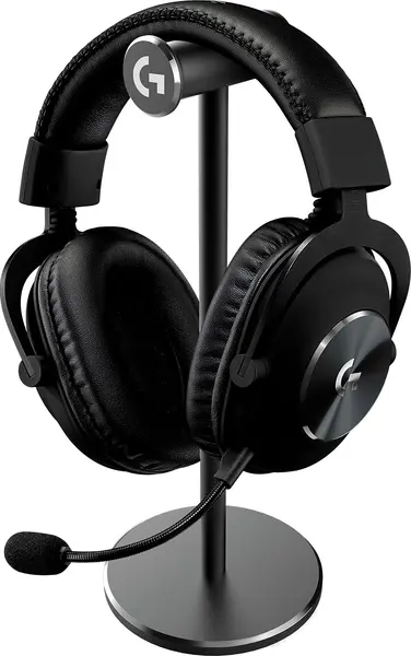 Căști gaming Logitech - PRO X și stand, negru