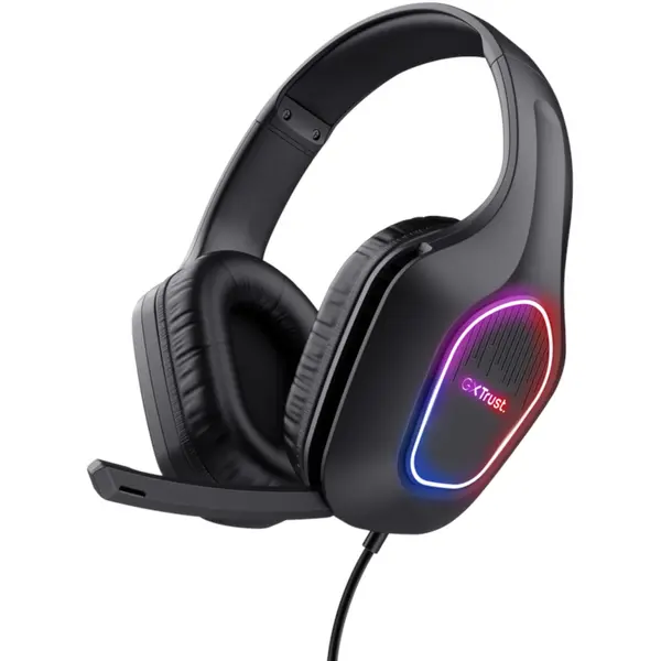 Casti gaming over earTrust GXT 416 Zirox LED, Cu fir