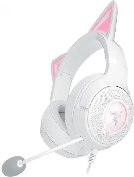 Casti gaming Razer Kraken Kitty V2, USB Type A, Microfon (Negru)
