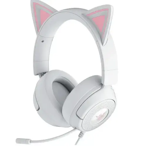 Casti Gaming Razer Kraken Kitty V3 X, Wired, Jack 3.5 mm (Alb/Roz)