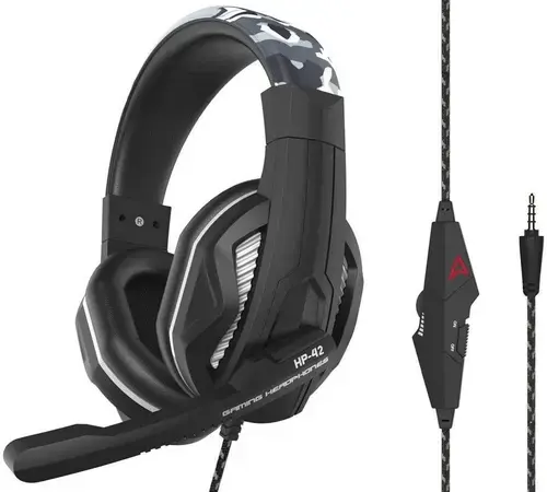 Casti Gaming Steel Play HP42 Ice Camo, Cu fir, Microfon (Camuflaj)