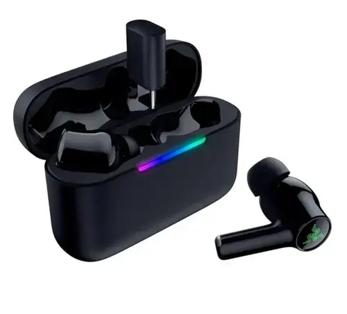 Casti Gaming True Wireless In-Ear Razer Hammerhead V3 HyperSpeed, Bluetooth, Autonomie 10/40 ore, Microfon, Compatibil PC, Smartphone, PS5 (Negru)