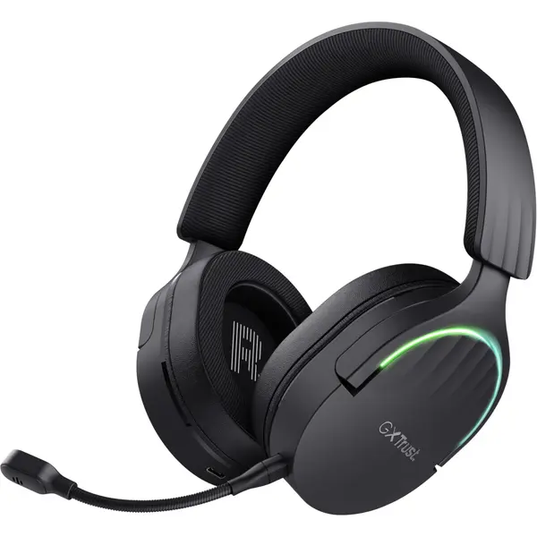 Casti Gaming Trust GXT 491 Fayzo, Wireless, RGB, Microfon, Negru