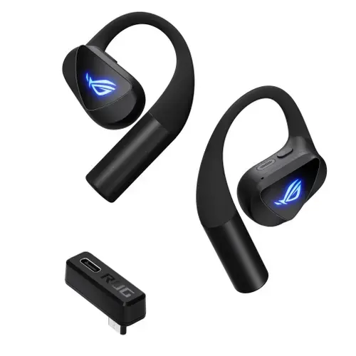 Casti Gaming WIRELESS In-Ear ASUS ROG CETRA OPEN, Bluetooth, Multiplatforma, Microfon, Touch Control (Negru)