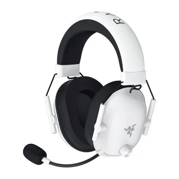 Casti Gaming Wireless Razer Blackshark V2 HyperSpeed, Surround 7.1, sensibilitate 100 dB, autonomie baterie pana la 70 ore, izolare fonica pasiva, Alb