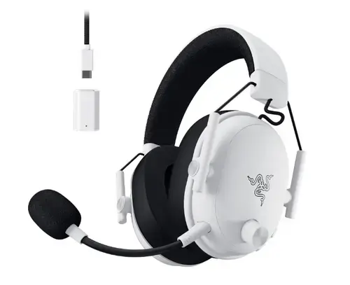 Casti Gaming Wireless Razer BlackShark V3, 2.4G/Bluetooth/USB, Driver TriForce Gen-2, Over-Ear, Microfon HyperClear Super Wideband, Compatibil PS5, PS4, PC, Mac (Alb)