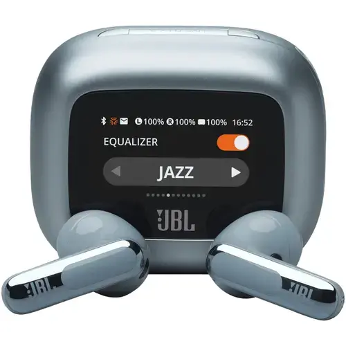 Casti In-Ear JBL Live Flex 3, Bluetooth 5.3, Hi-Res, Smart Case, True Adaptive NC, Autonomie 50H, Multi-point, IP54, Albastru