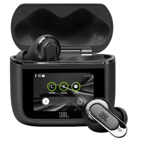 Casti In-Ear JBL Tour Pro 3, True Wireless, Bluetooth, True ANC, Smart Case, Spatial Sound, Autonomie 44 ore, Negru