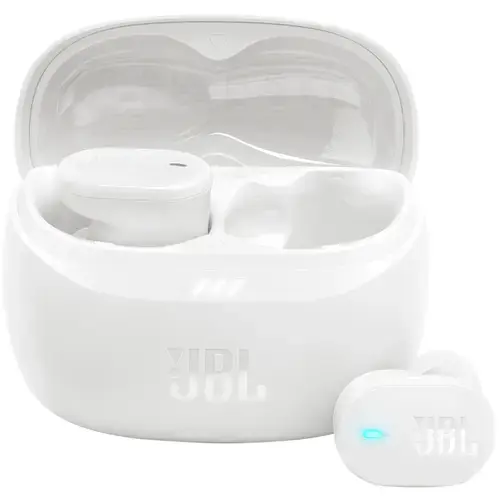 Casti In-Ear JBL Tune Buds 2, True Wireless, Bluetooth, ANC, Autonomie 48 ore, IP54, Multi-point, Alb