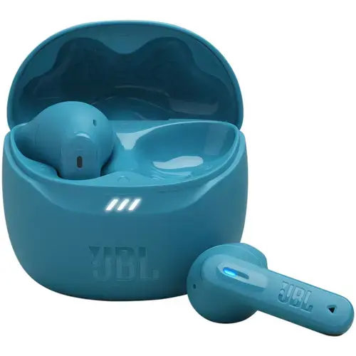Casti In-Ear JBL Tune Flex 2, True Wireless, Bluetooth, ANC, Autonomie 48 ore, IP54, Spatial Sound, Multi-point, Turcoaz