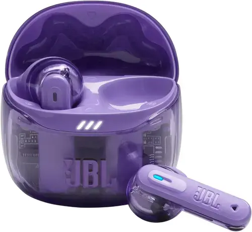 Casti In-Ear JBL Tune Flex 2, True Wireless, Bluetooth, ANC, Autonomie 48 ore, IP54, Spatial Sound, Multi-point, Ghost (Mov)