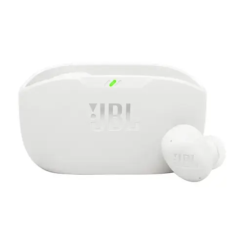 Casti In-Ear JBL Vibe Buds 2, True Wireless, Bluetooth, Microfon, Noise Cancelling, Alb