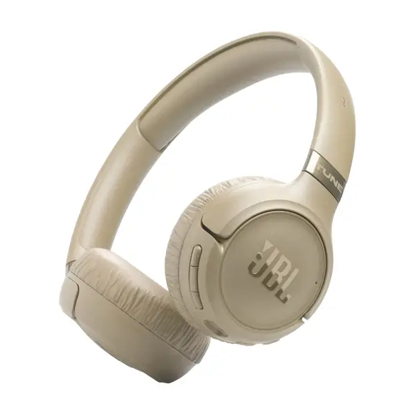 Casti JBL Tune 680NC On-Ear, Bej, Wireless, Bluetooth 6.0, ANC, JBL Pure Bass, Autonomie 76h, Multipoint
