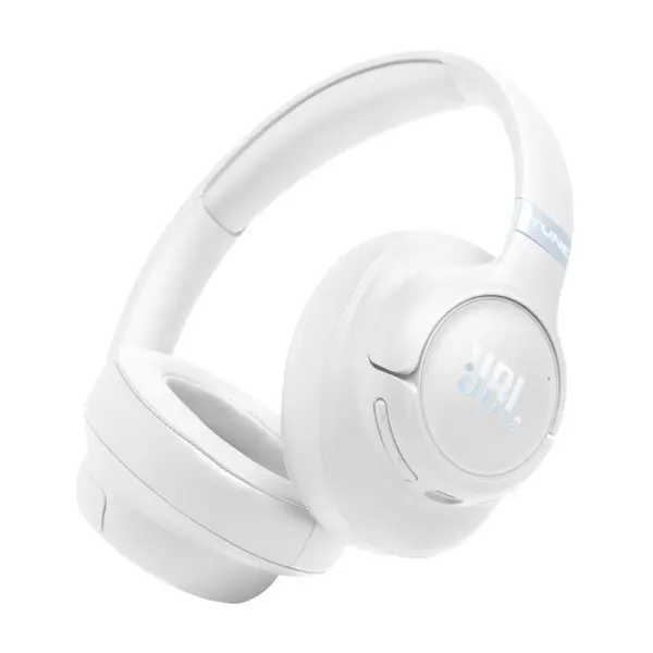 Casti JBL Tune 780NC Wireless Over-Ear, Alb, Adaptive Noise Cancelling, Bluetooth 6.0, JBL Pure Bass, Autonomie 76h, Multipoint, Microfon, Pliabile
