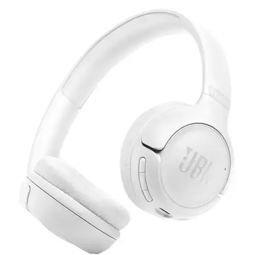 Casti On-Ear JBL Tune 530BT, Wireless, Bluetooth 6.0, 2 microfoane, Multipoint, Autonomie 76 ore, Alb