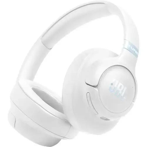 Casti over-ear JBL Tune 780NC, Adaptive Noise Cancelling, Hi-Res Pure Bass Sound, Bluetooth 6.0, Conectare Multi-Point, Redare pana la 76 h, Alb