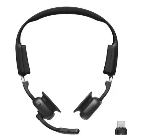 Casti SHOKZ OpenMeet UC, USB-C, Bluetooth, Microfon, Negru