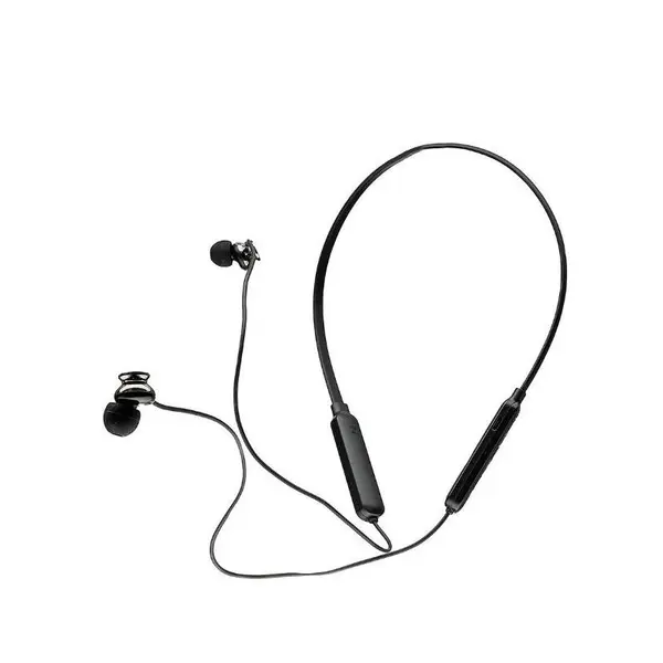 Casti Spacer wireless, in ear, fir de legatura si prindere magnetica, microfon pe fir, Bluetooth 5.0, autonomie de pana la 6 ore, timp de incarcare 2 ore, negru