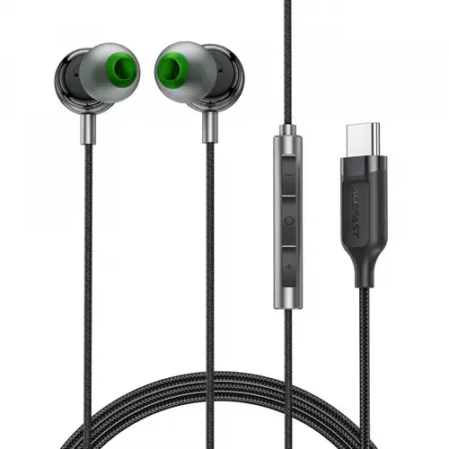 Casti Stereo Acefast L5, USB-C, 1.2m, Negru